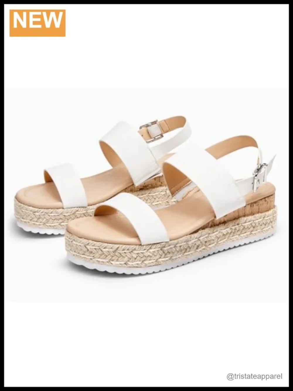 Platform Wedge Heels Sandals Espadrilles Open Toe Dress Shoes with Buckle Ankle